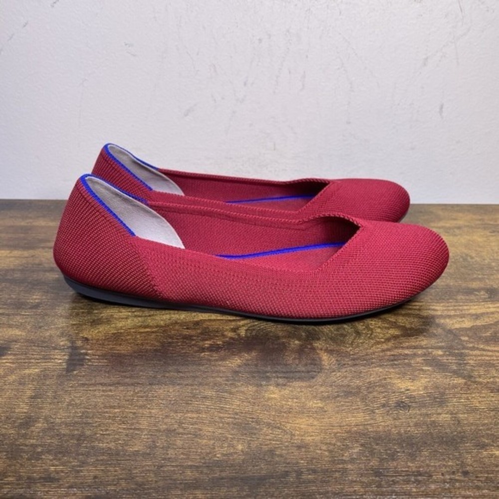 Rothy's The Flat Red Round Toe Women's Size 8 US Classic Washable‎ Ballet Flat